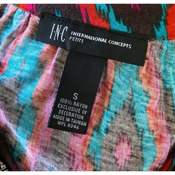 INC Petite Womens Size Small PS Beaded Sleeveless Boho Tribal Tank Top Shirt - Picture 6 of 6